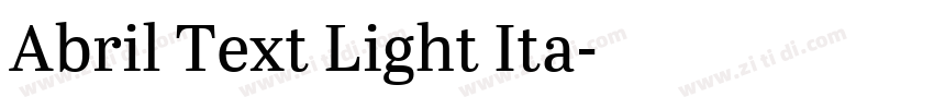 Abril Text Light Ita字体转换